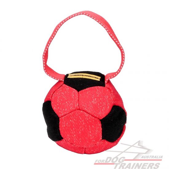 'Soccer Fan' Colorful French Linen Dog Bite Tug