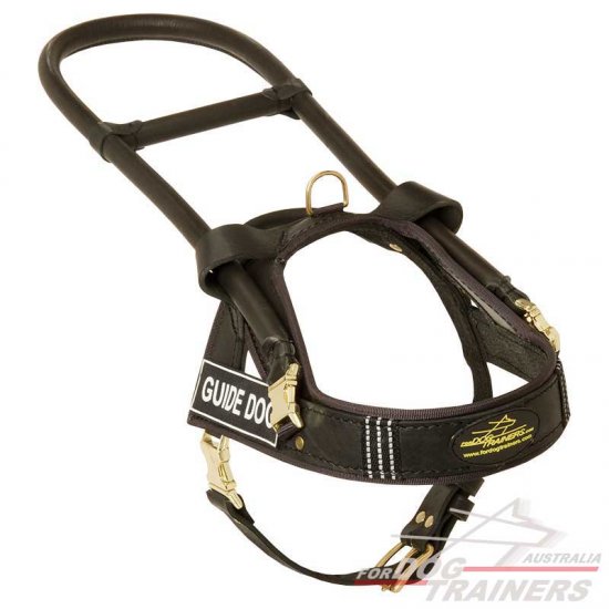 Assistance Leather Dog Harness For Guide Dogs