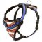 Designer Leather Dog Harness Hand Painted