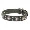 'Rock'n'Roll' Stylish Leather Dog Collar