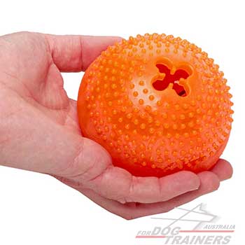 Special rubber ball for food dispensing