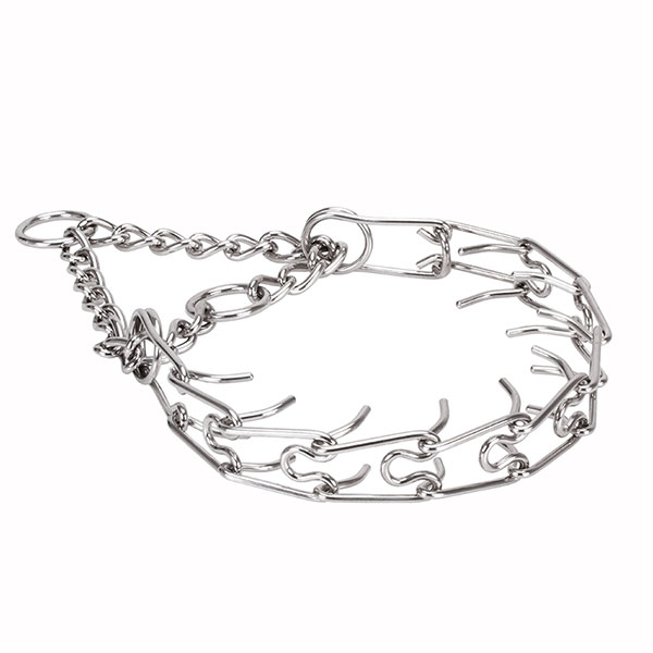Prong collar of stainless steel for badly behaved dogs