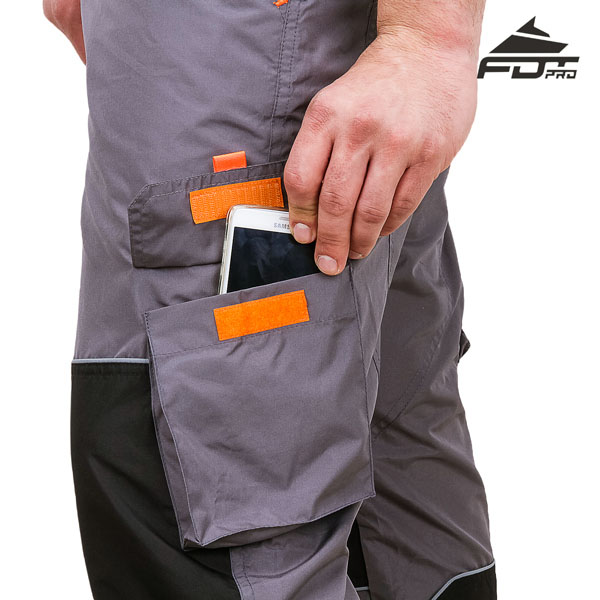 Pro Design Dog Training Pants with Reliable Velcro Side Pocket